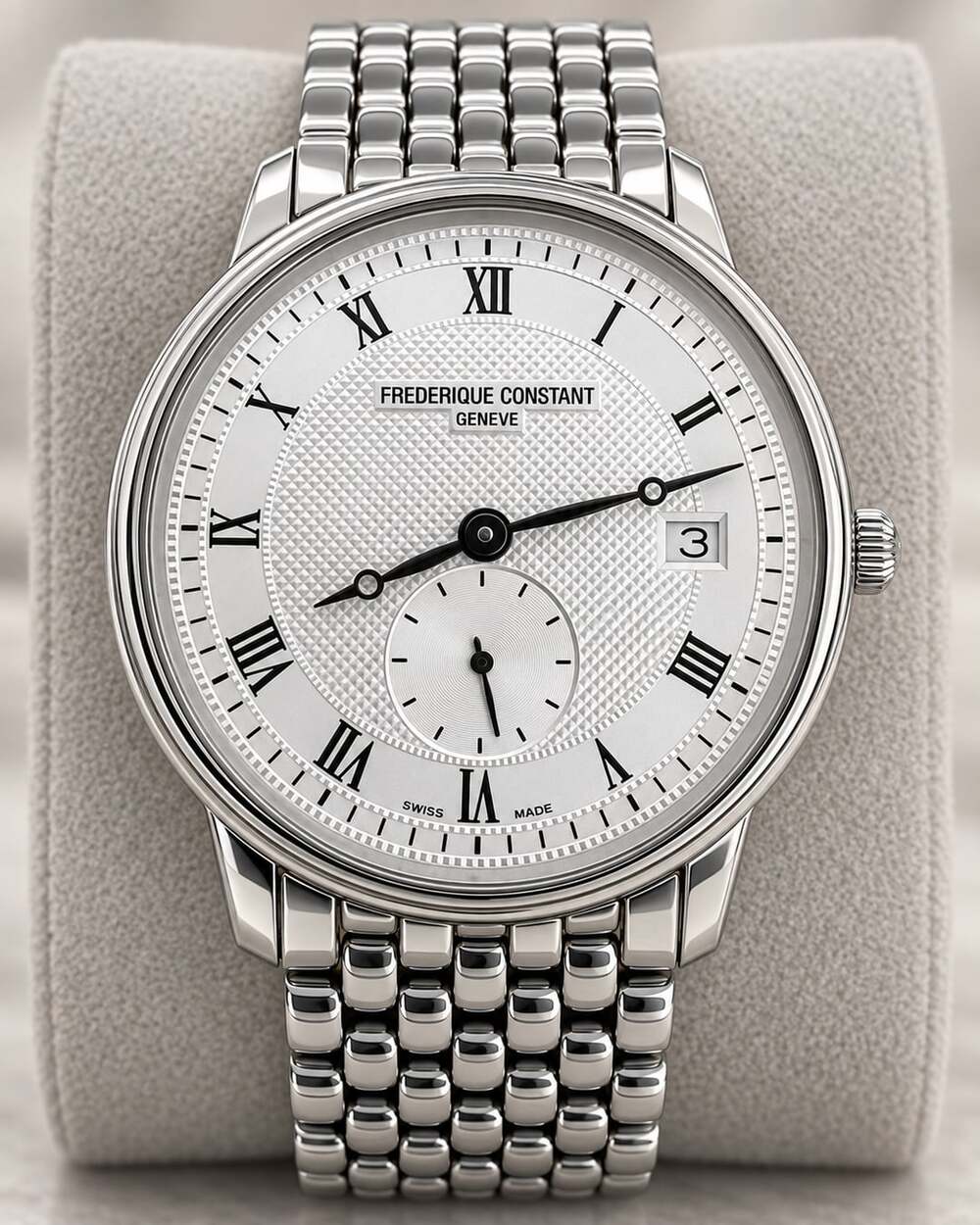 Frederique Constant Slimline Watch FC-245M4S6B Silver Dial Stainless Steel